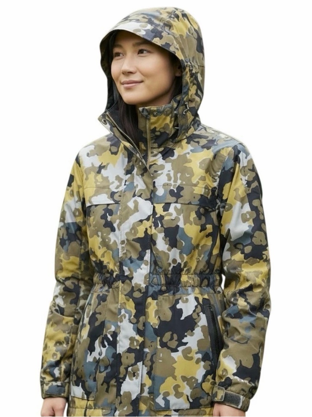 Ali Ro Women's Camo Utility Jacket in Brown, Tan, Gray and Black